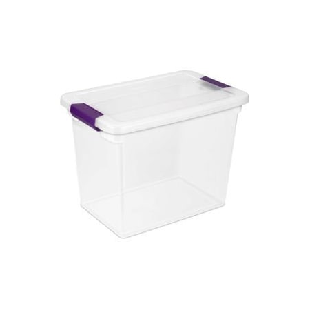 STERILITE Sterilite Clearview Storage Box With Latched Lid 17631706 - 27 Qt. 17"L x 11-1/8"W x 12-3/4"H 17631706